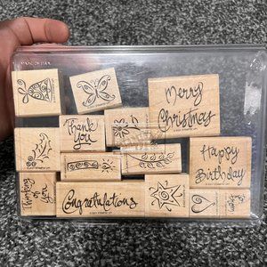 Stampin' Up! A Greeting for All Reasons 13 pc. Mounted Stamp Set